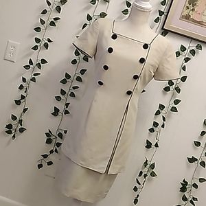 EVAN-PICONE DRESS SZ 4 CREAM